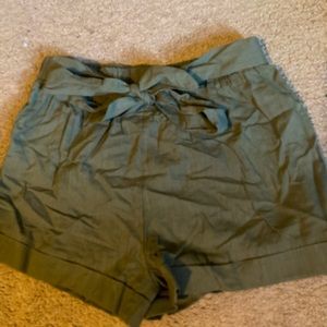 Olive green shorts